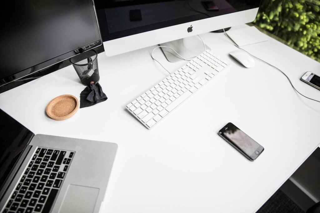 IT support desk in a business workplace