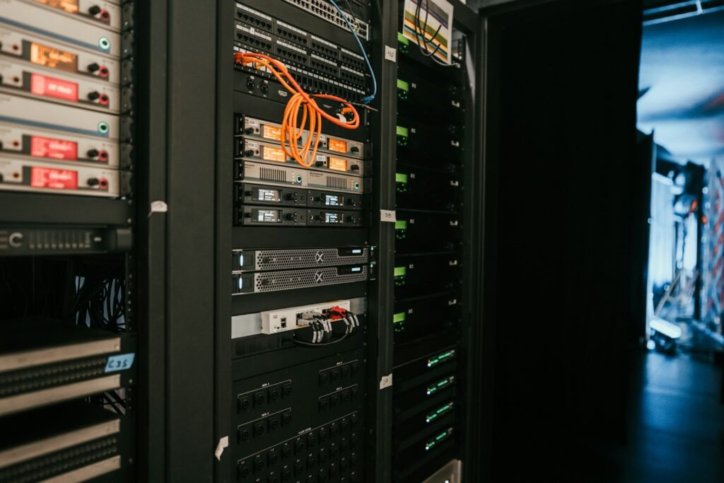 Secure server racks supporting business cloud infrastructure