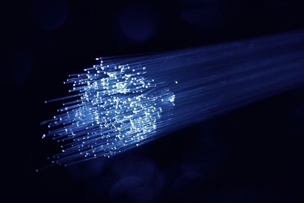 Optical fibre cables illustrating leased line connectivity